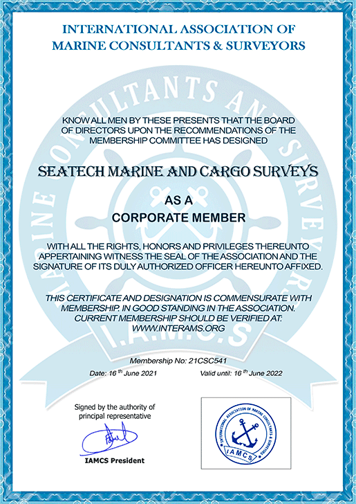 IAMCS - Membership Certificate